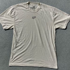 Fox Tech T Shirt  Racing Active Tech White Tee Graphic Logo Regular Fit Mens L